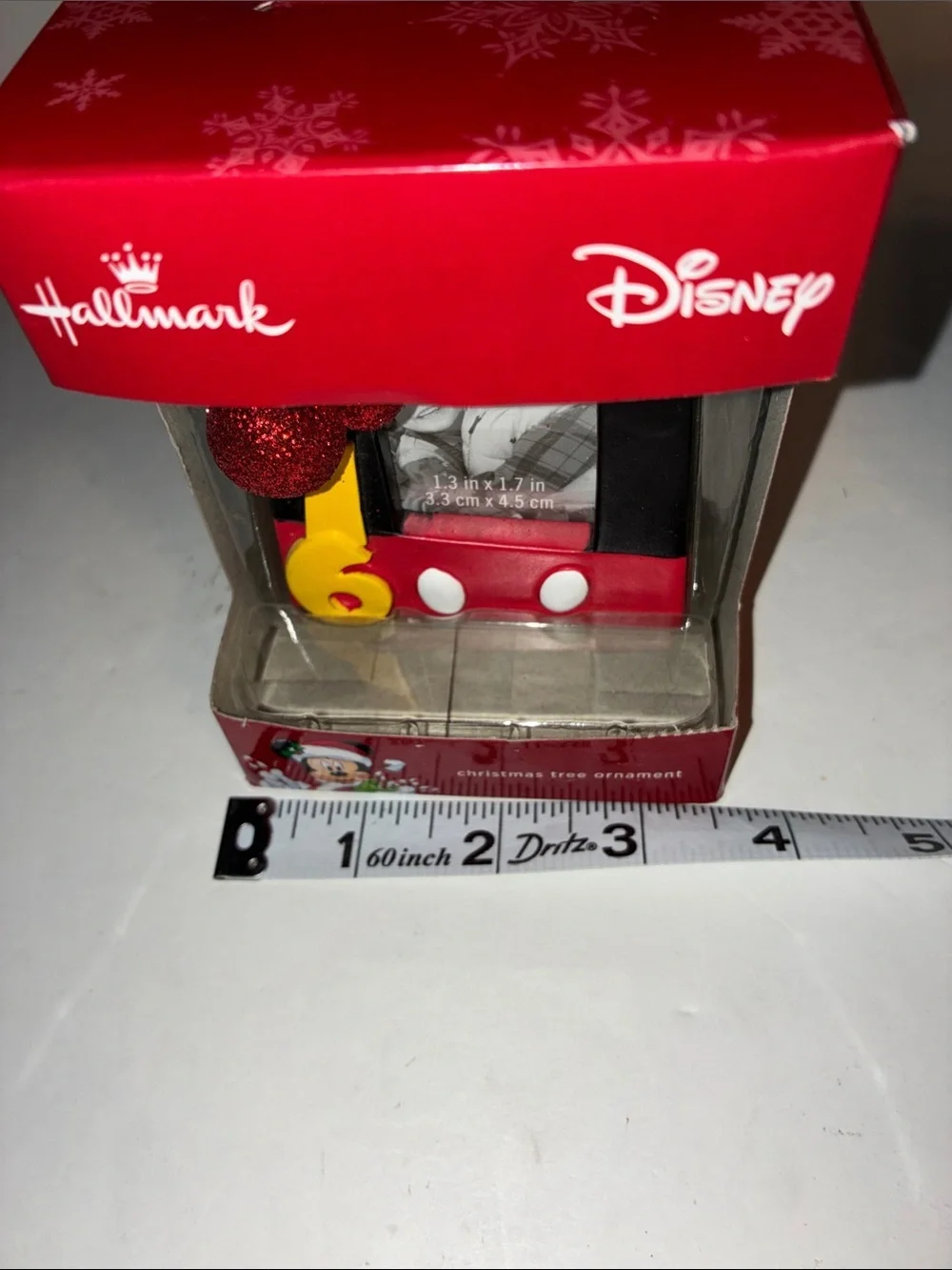 Hallmark 2016 Disney Mickey Mouse Ornament Photo Frame - Red, Yellow, Black